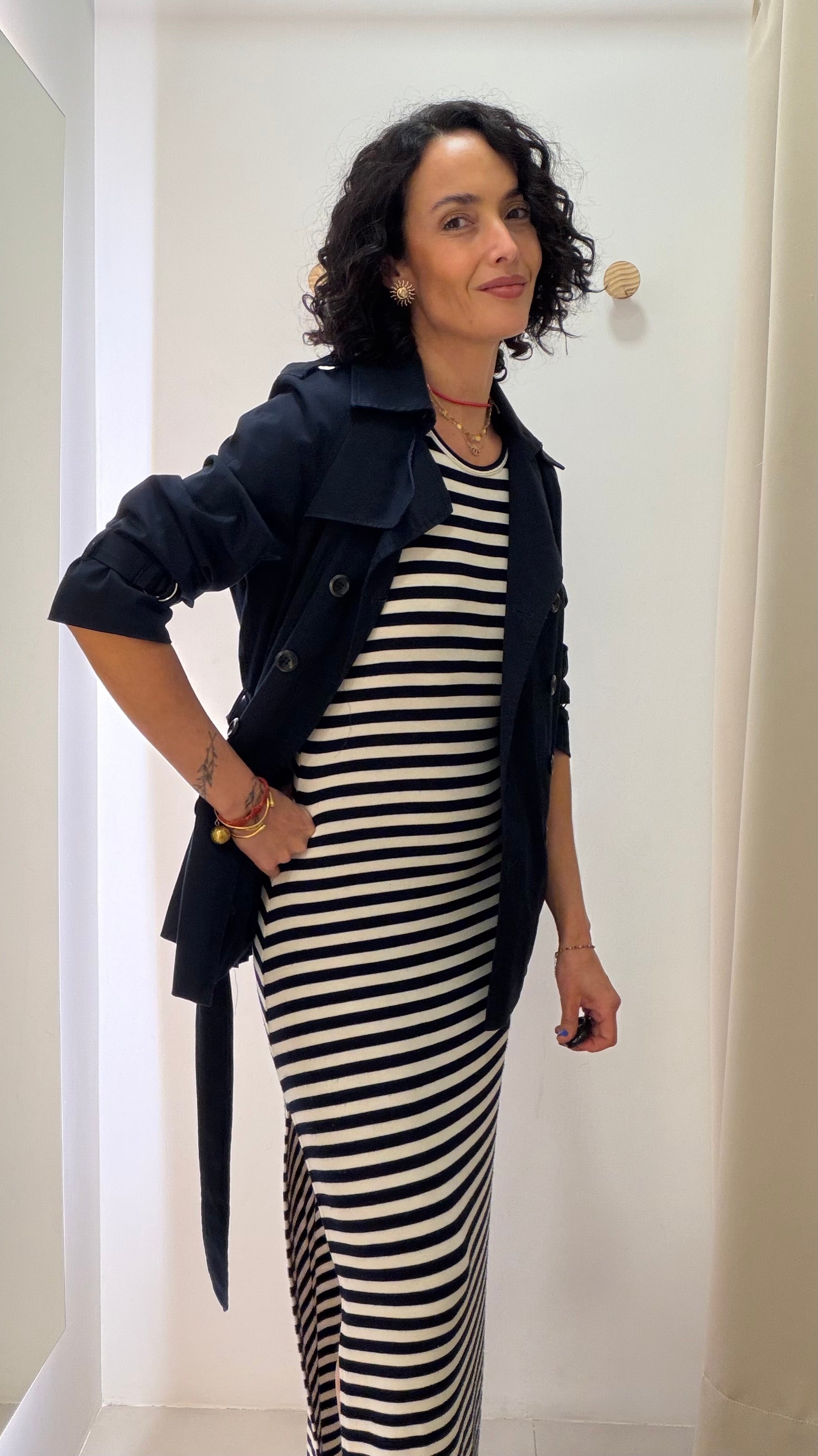 Trench Coat Azul Marinho Cori