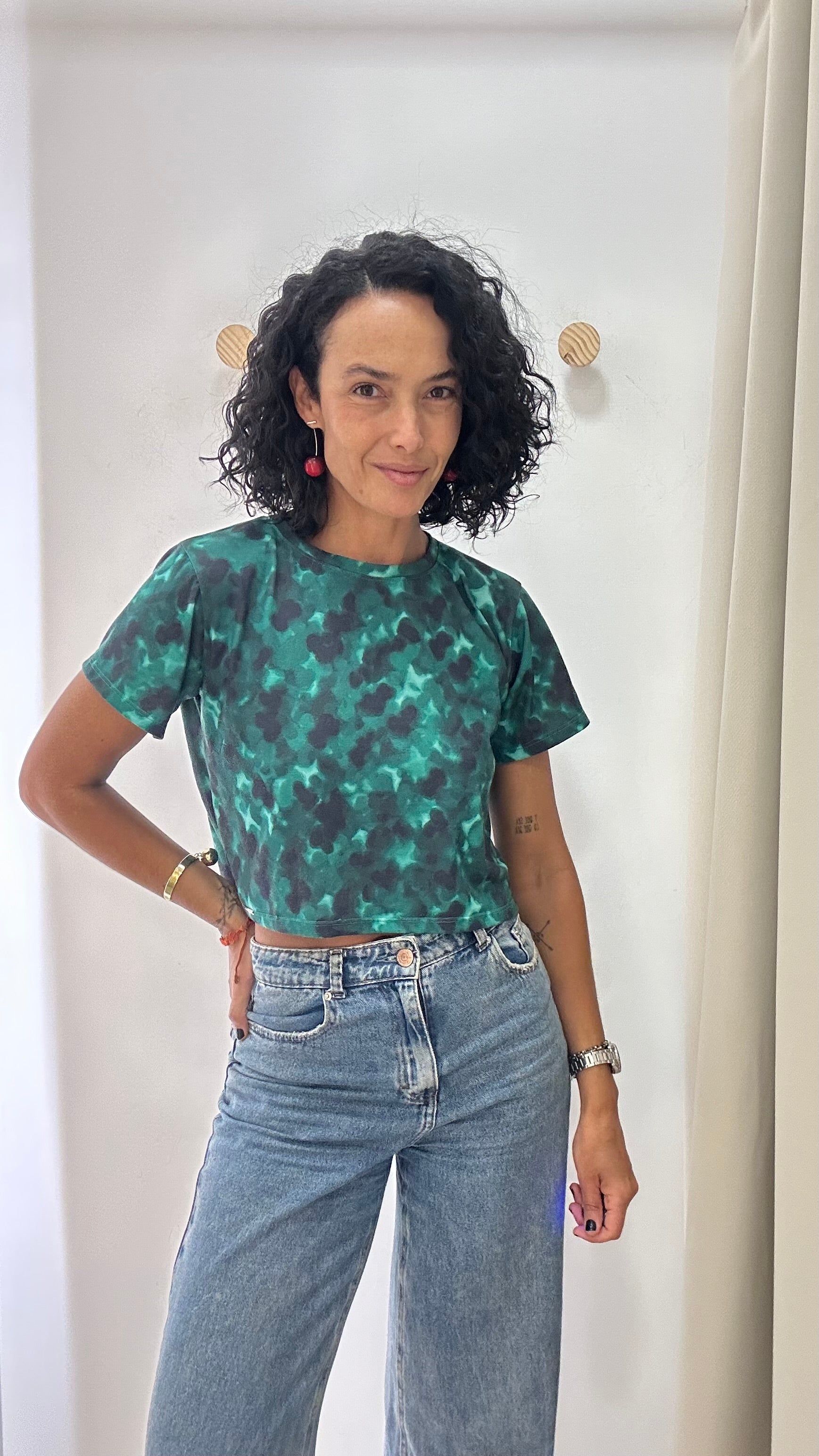 Cropped Camiseta Verde