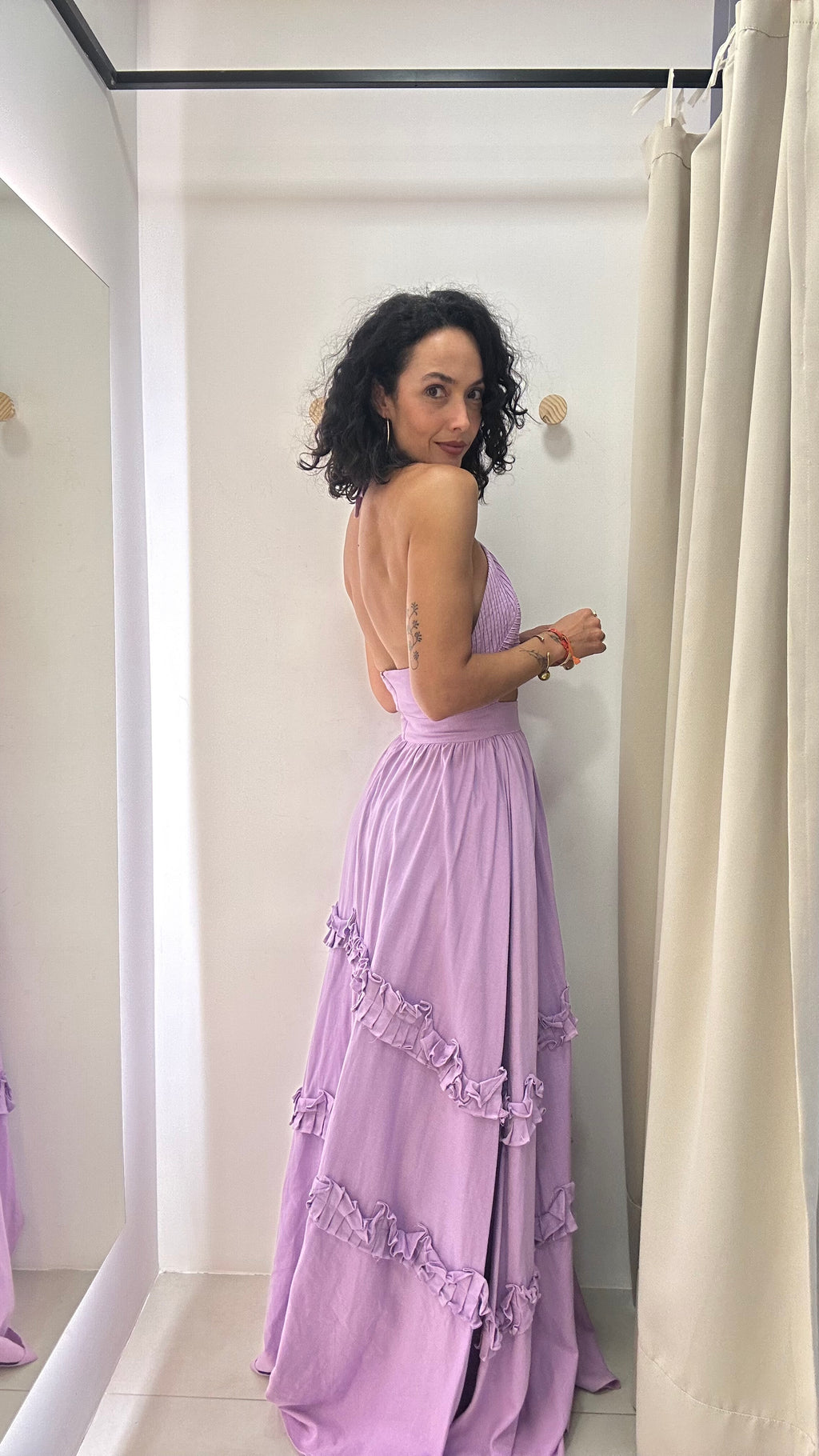 Vestido PatBo linho misto