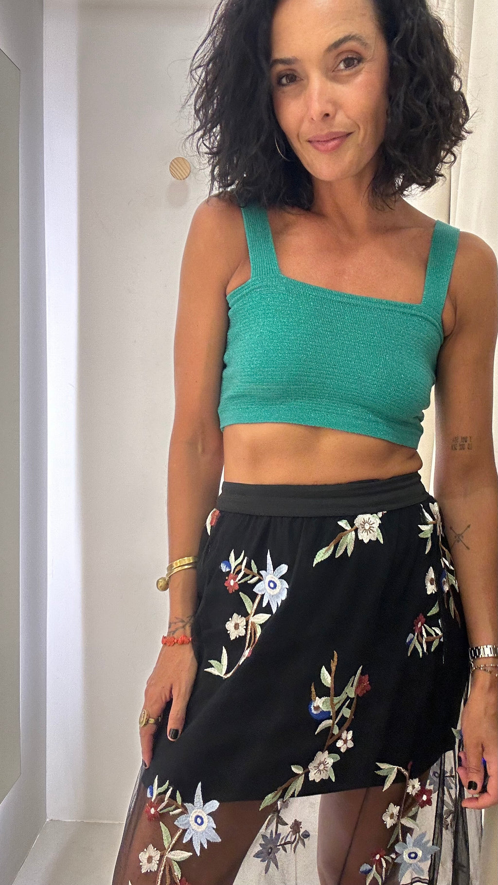 Cropped Verde Lurex