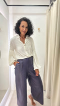 Calça roxa Couro Fig
