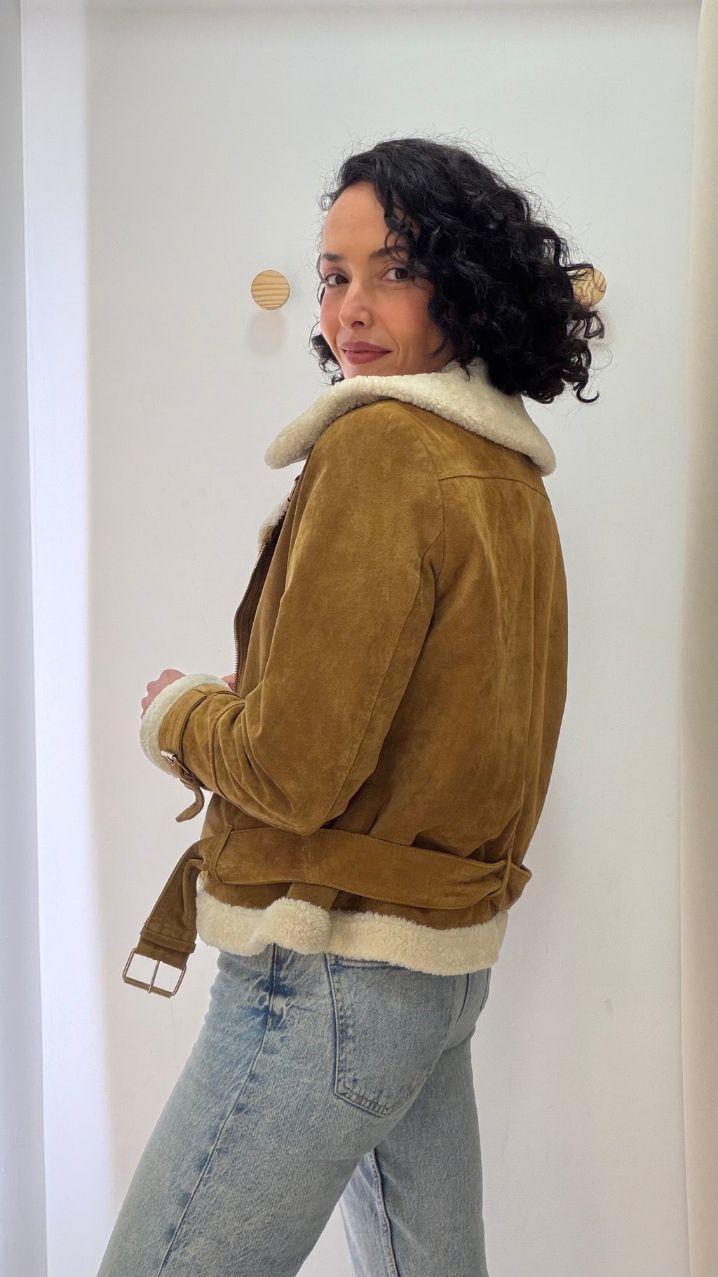 Jaqueta Gamulan Camurça Zara