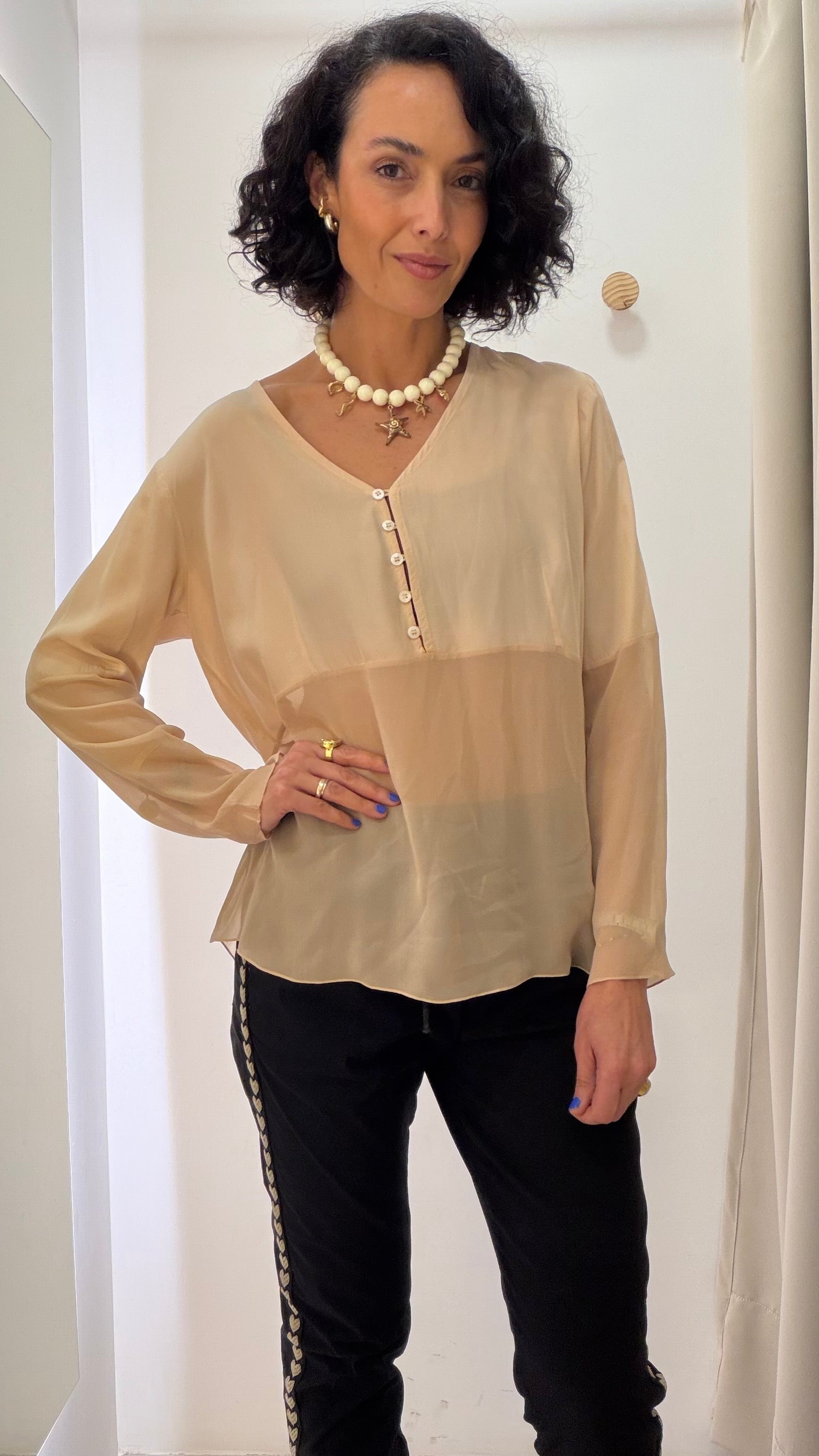 Blusa de Seda Brooksfield