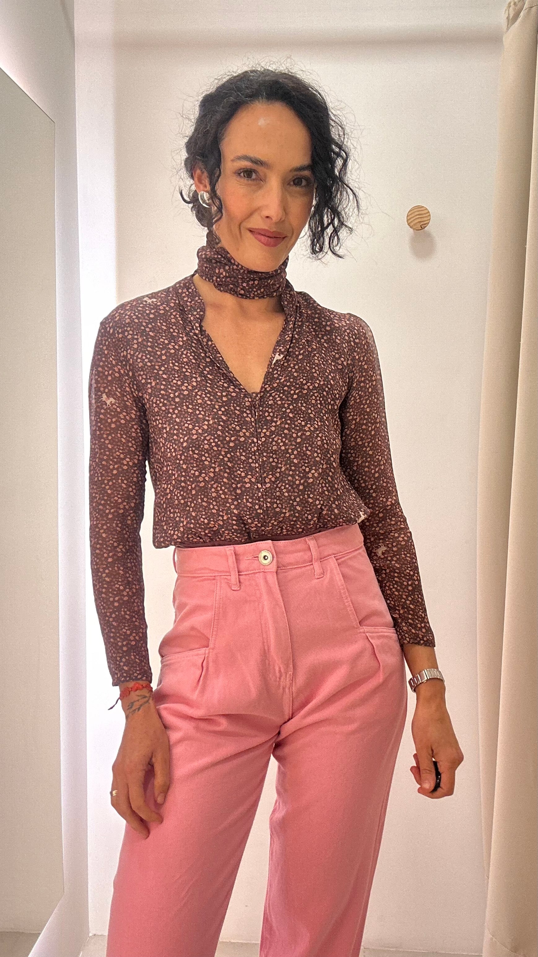 Body Marrom Floral
