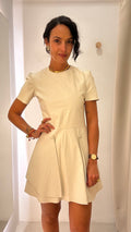 Vestido Off White Couro Bria