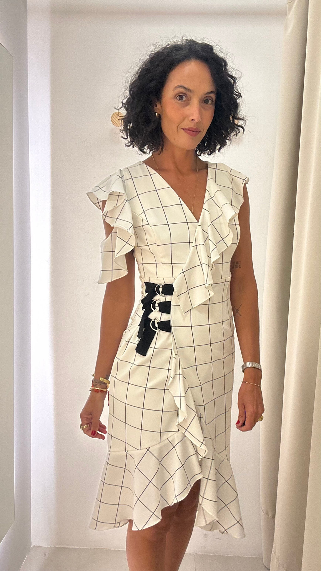 vestido quadriculado frutacor