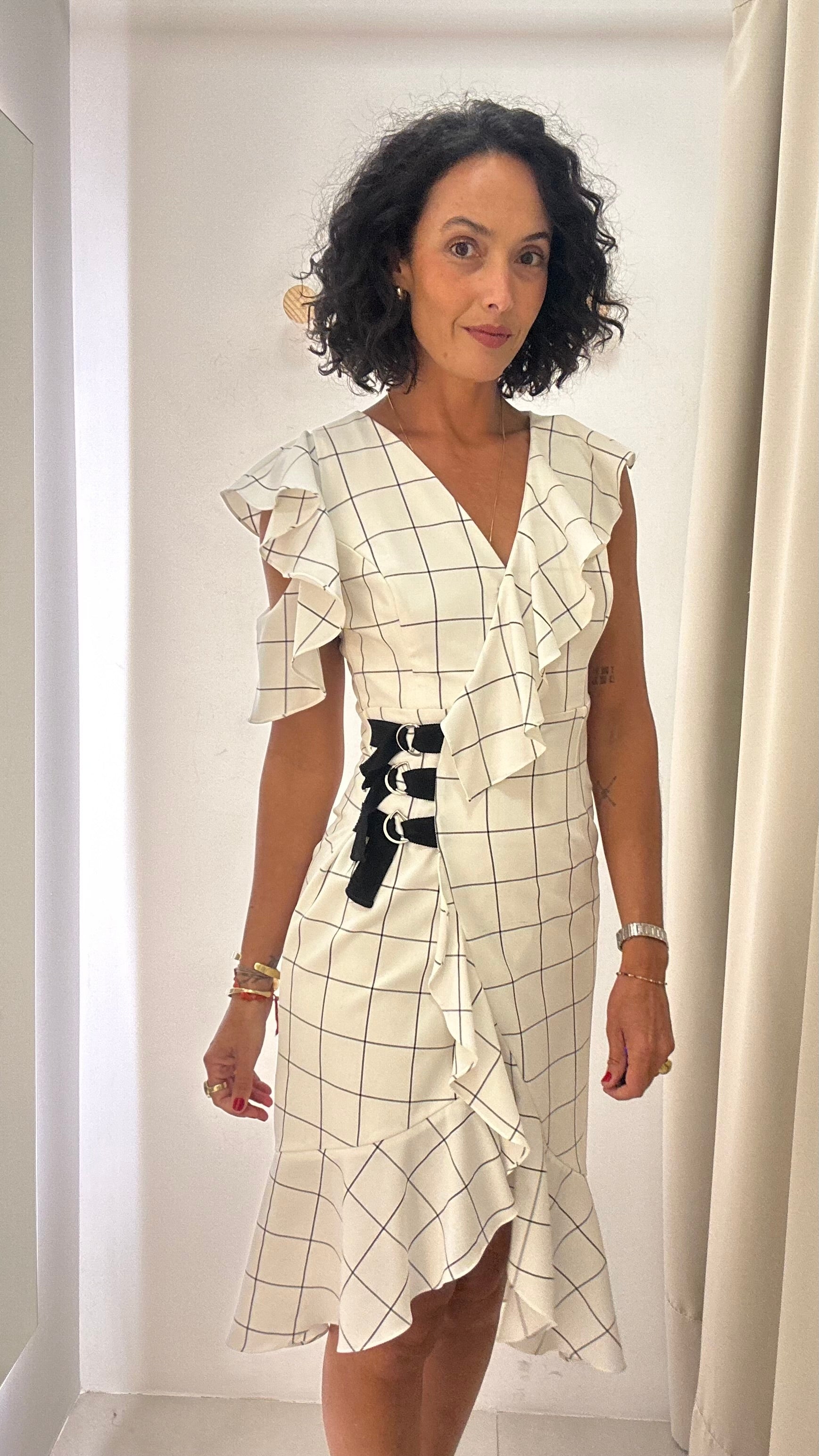 vestido quadriculado frutacor