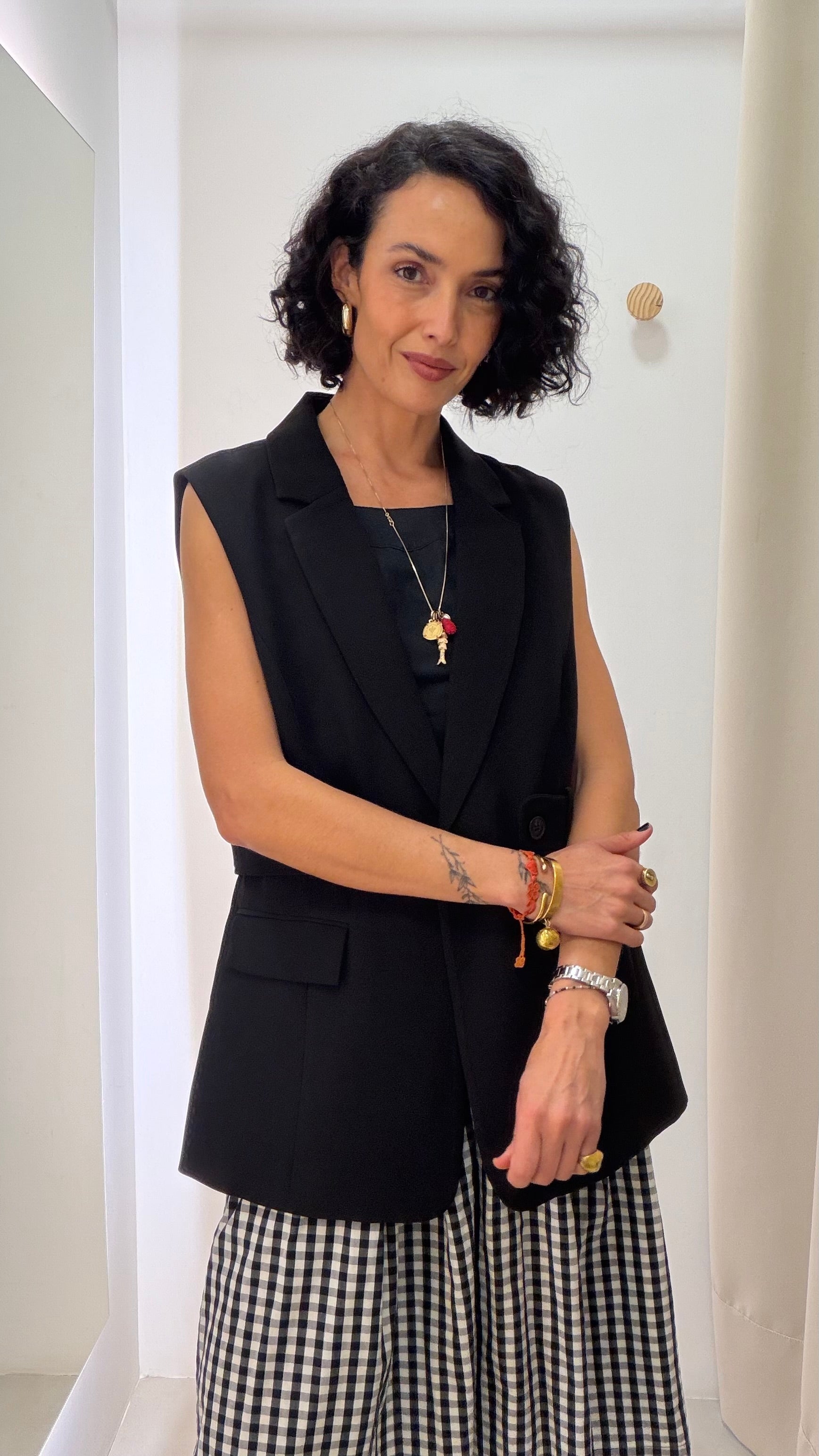Colete Blazer Preto Animale
