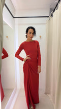 Vestido Longo Vermelho Lança Perfume