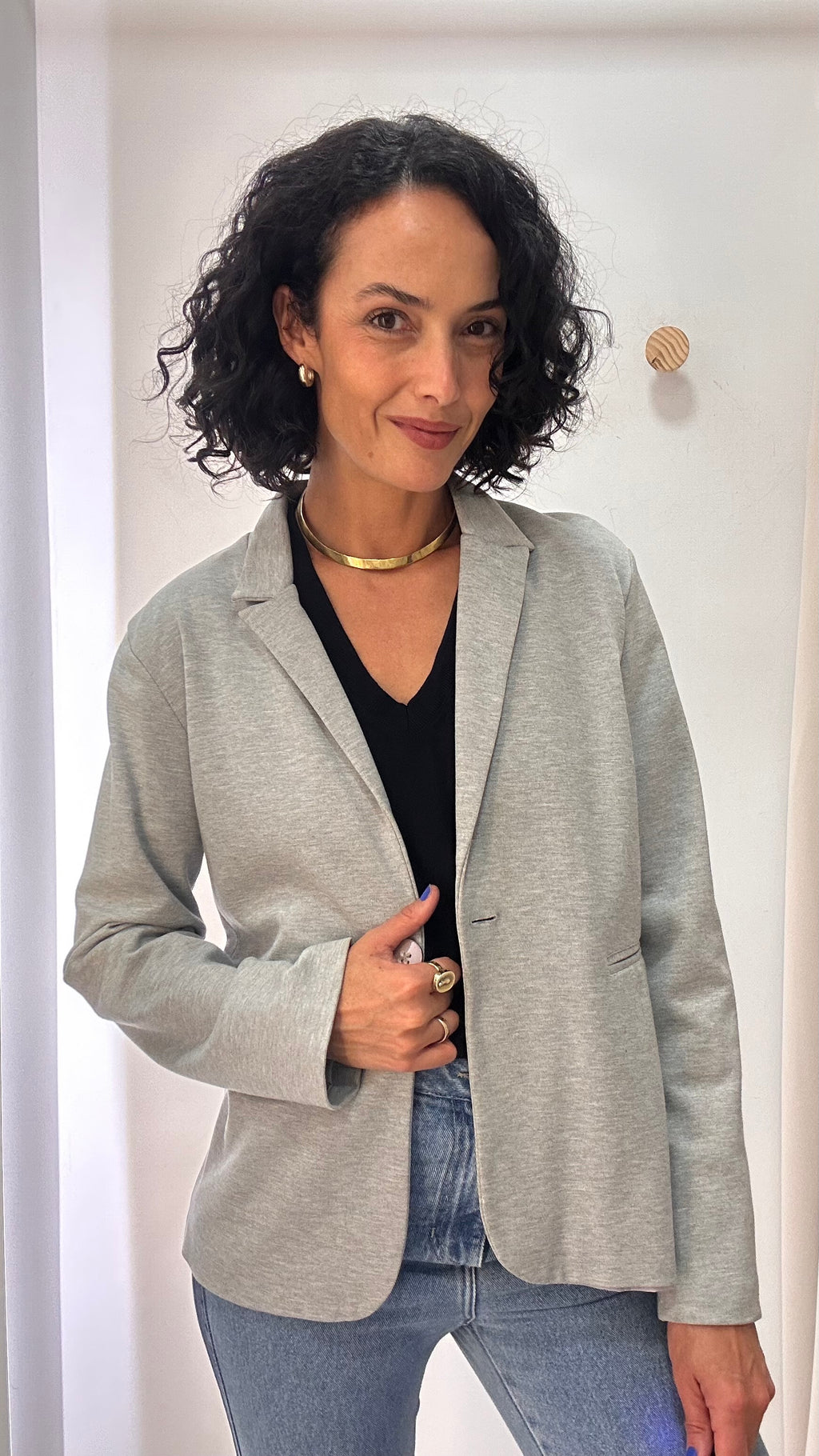Blazer Cinza Claro