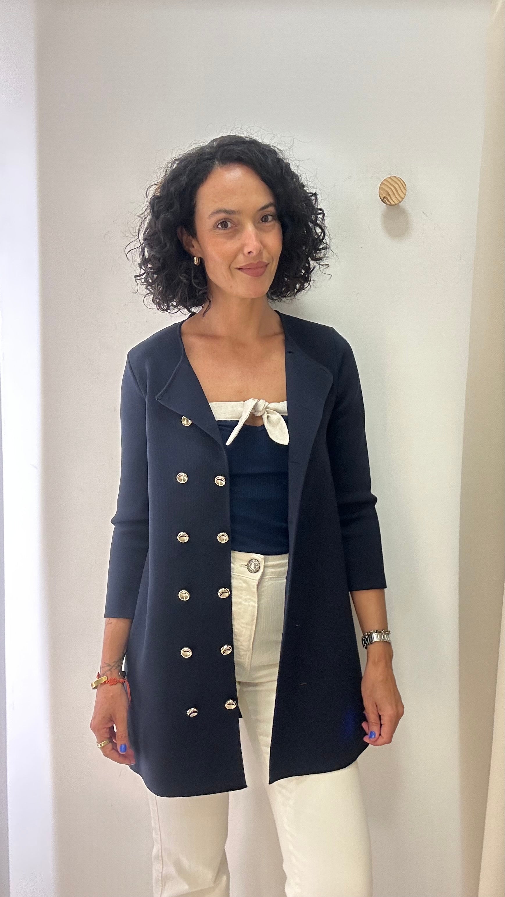 Casaco Azul com botões frontais Zara