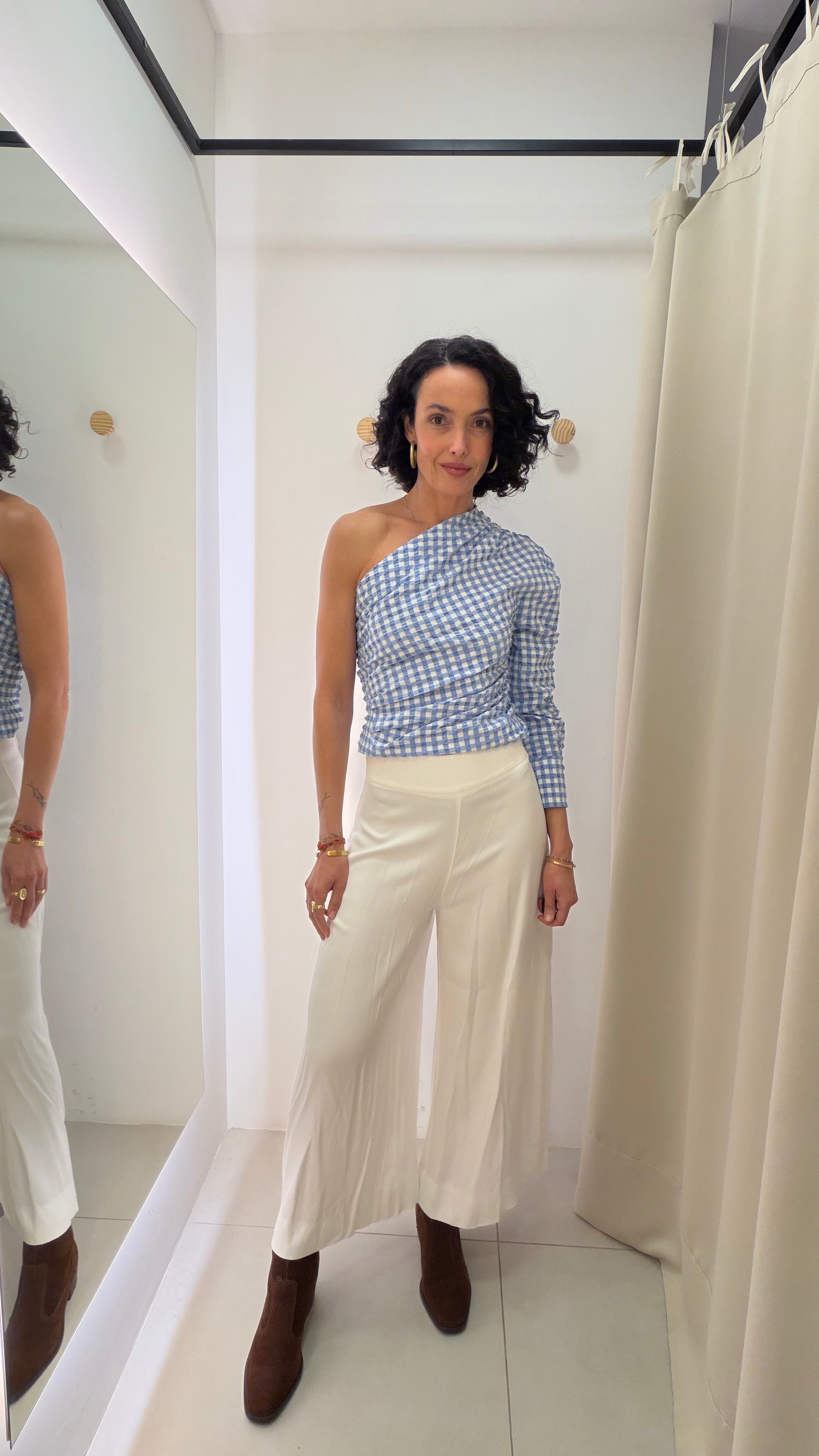 Calça Branca Borda Barroca