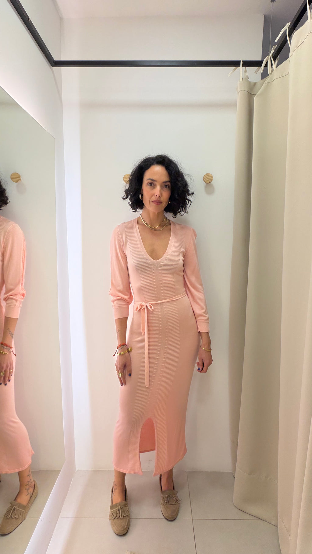 Vestido em malha tricot Rotunda