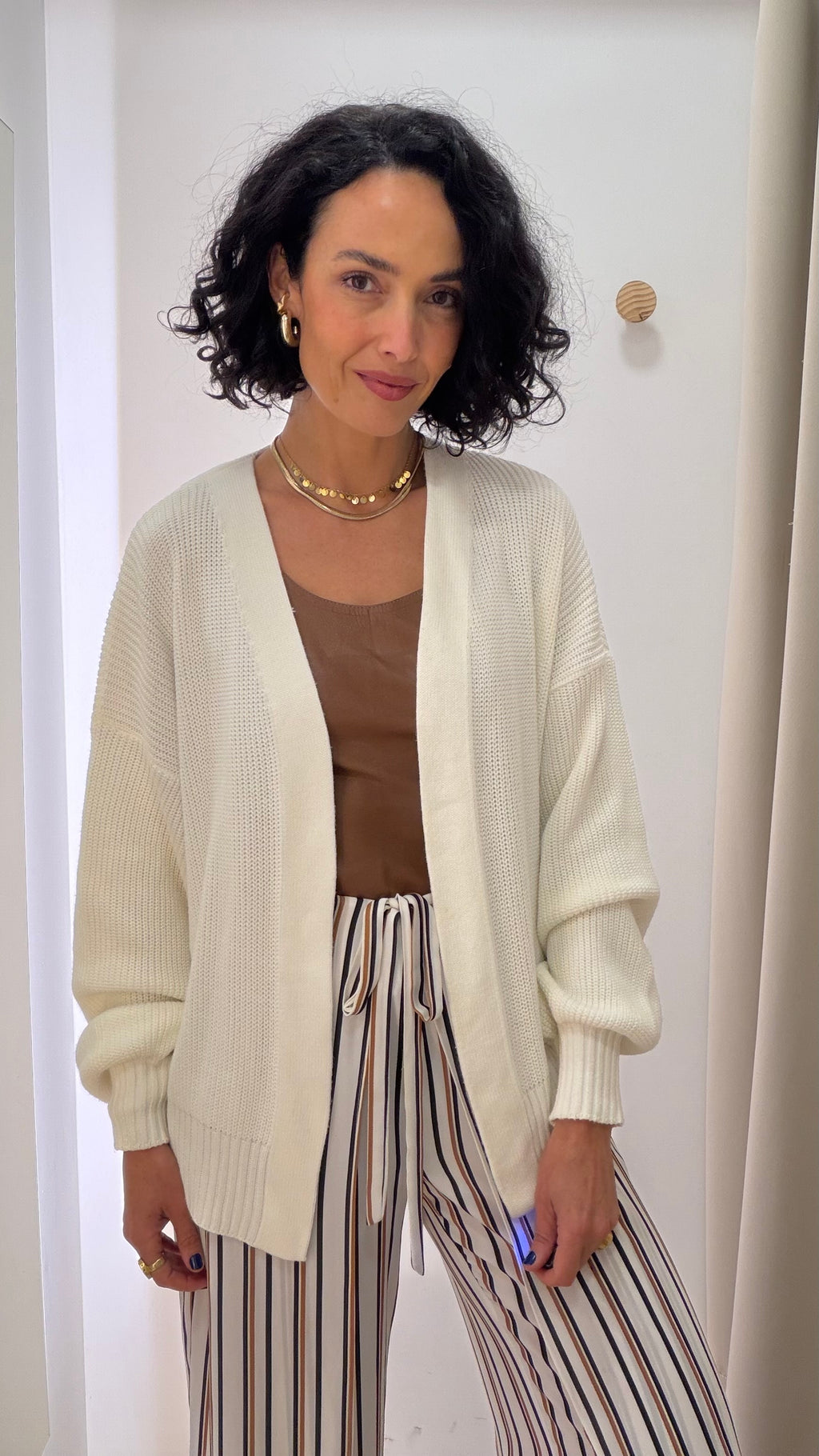 Casaco Tricot Branco Dress To