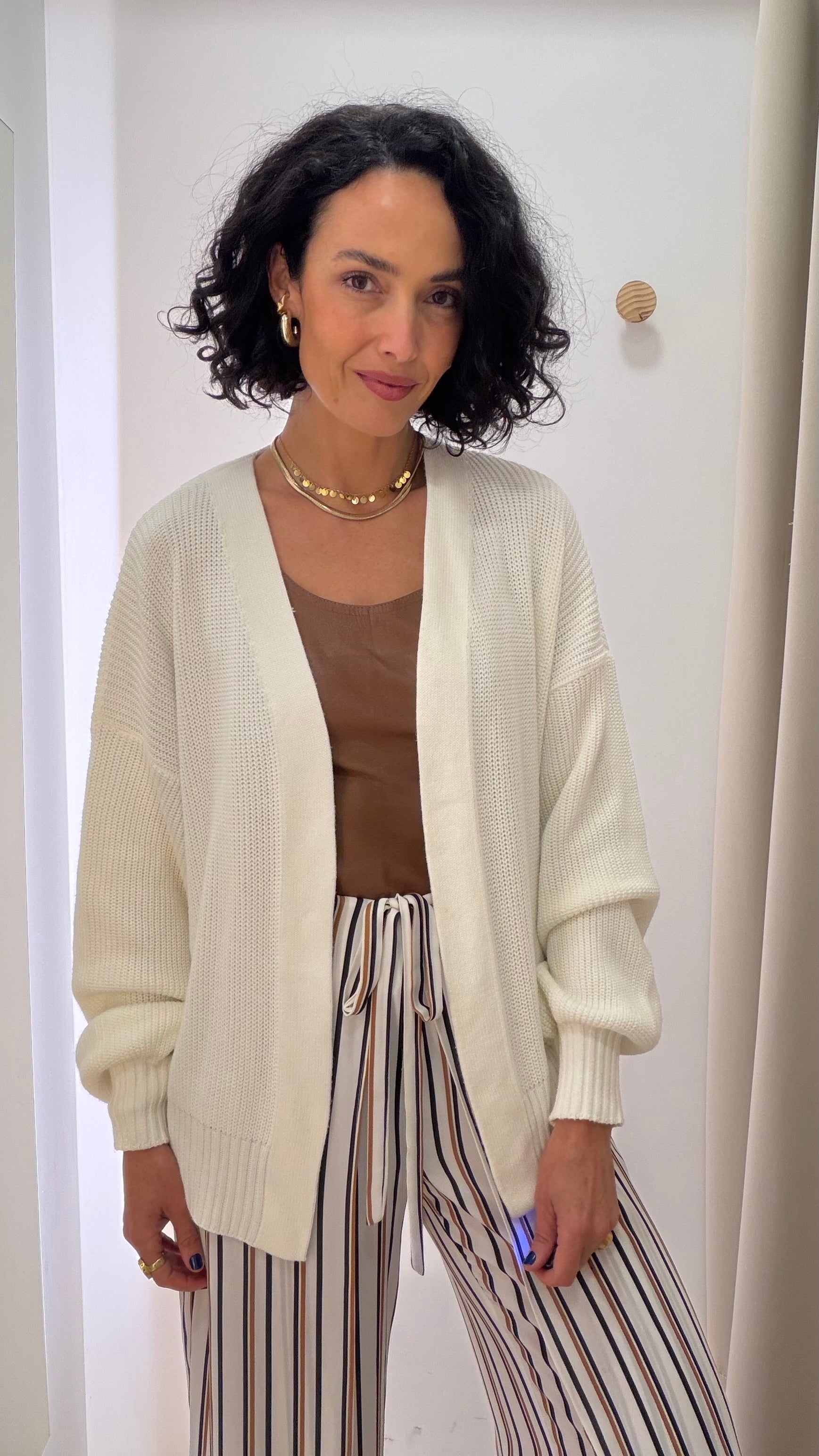 Casaco Tricot Branco Dress To