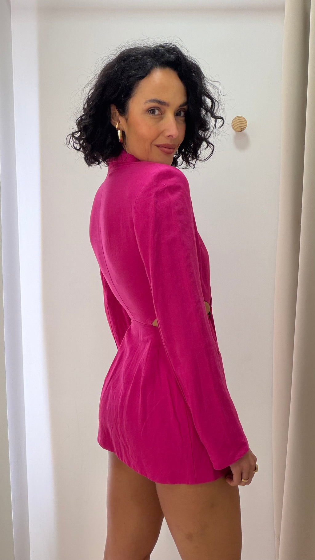 Vestido Curto Blazer Rosa L'Cecci