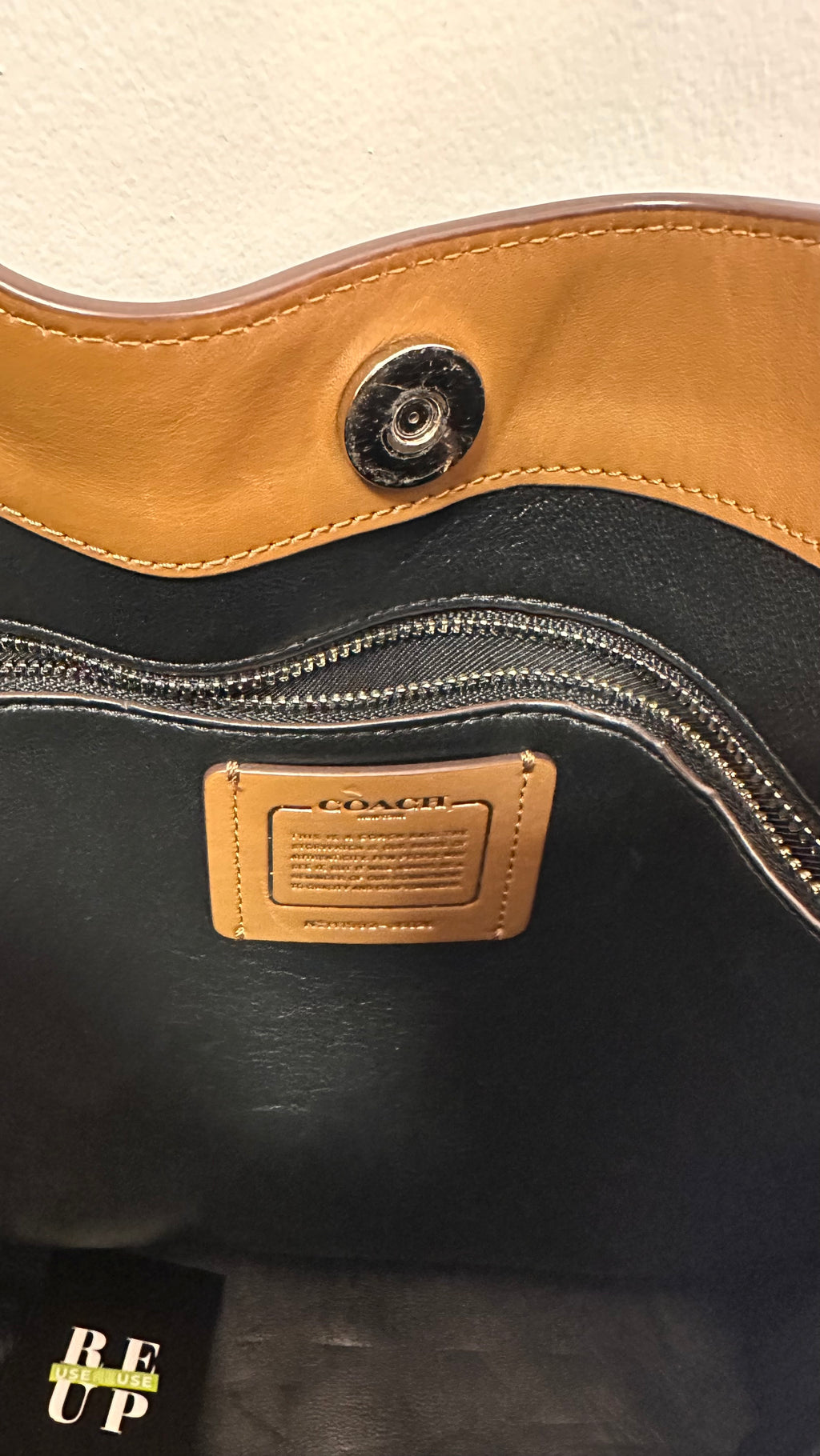 Bolsa couro Coach