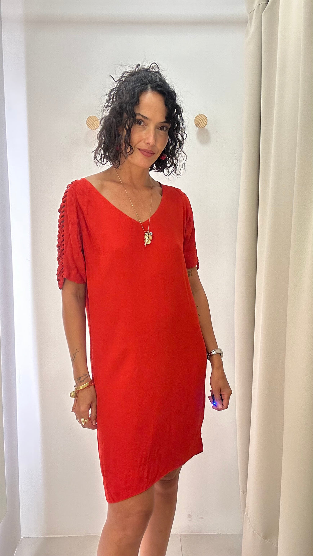 Vestido Vermelho Shoulder