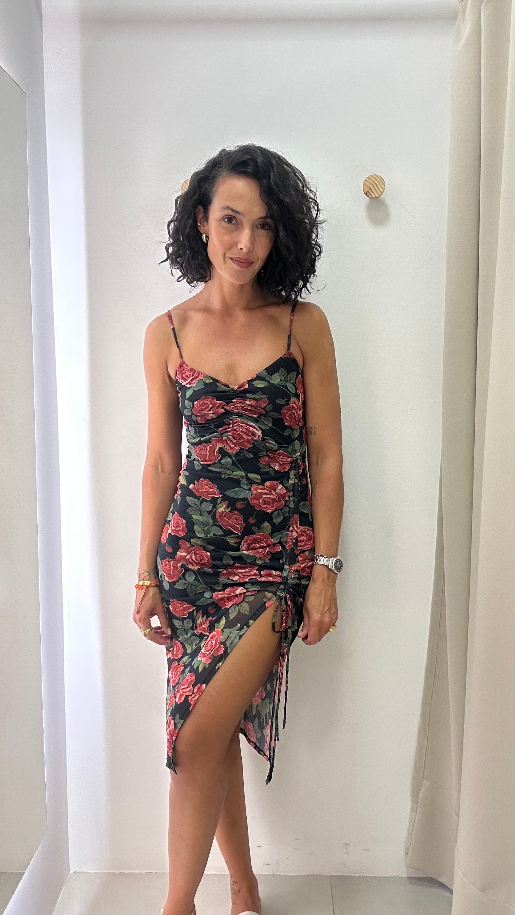Vestido Estampa Rosas Luisa Meirelles