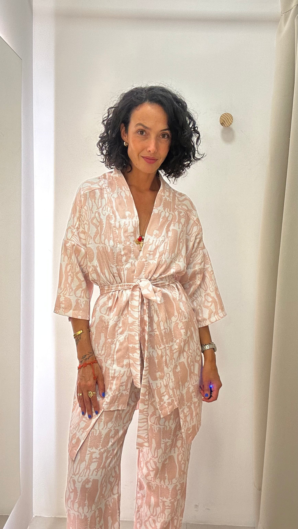 Conjunto Rosa Estampado
