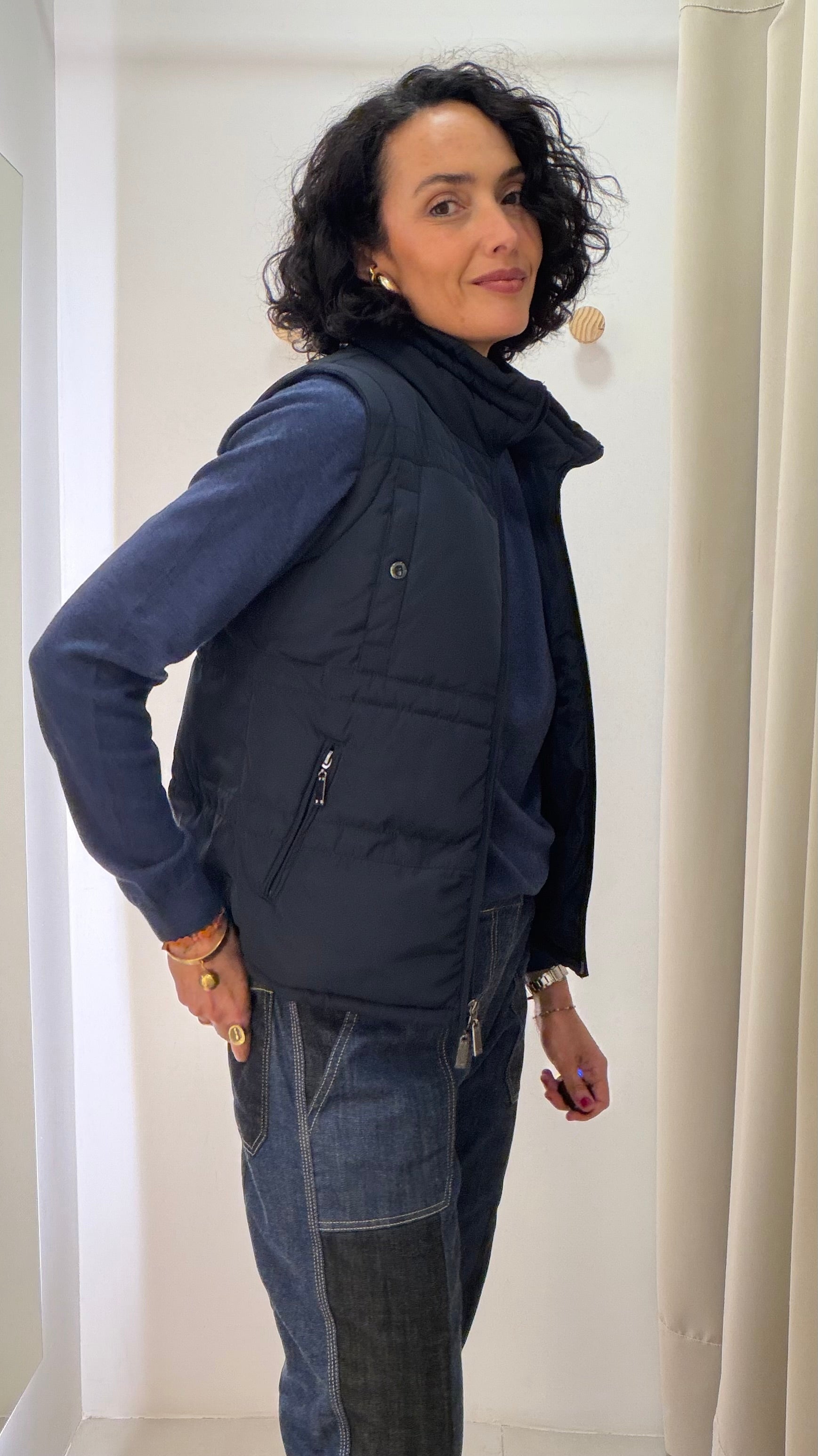 Colete Puffer Azul Marinho Le Lis Blanc