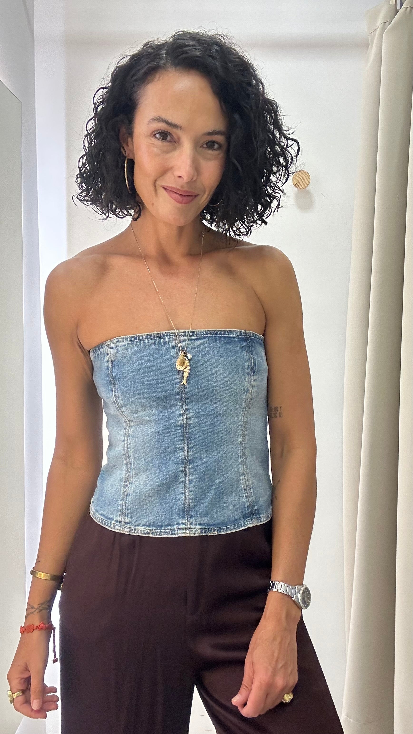 Top Faixa Jeans Zara