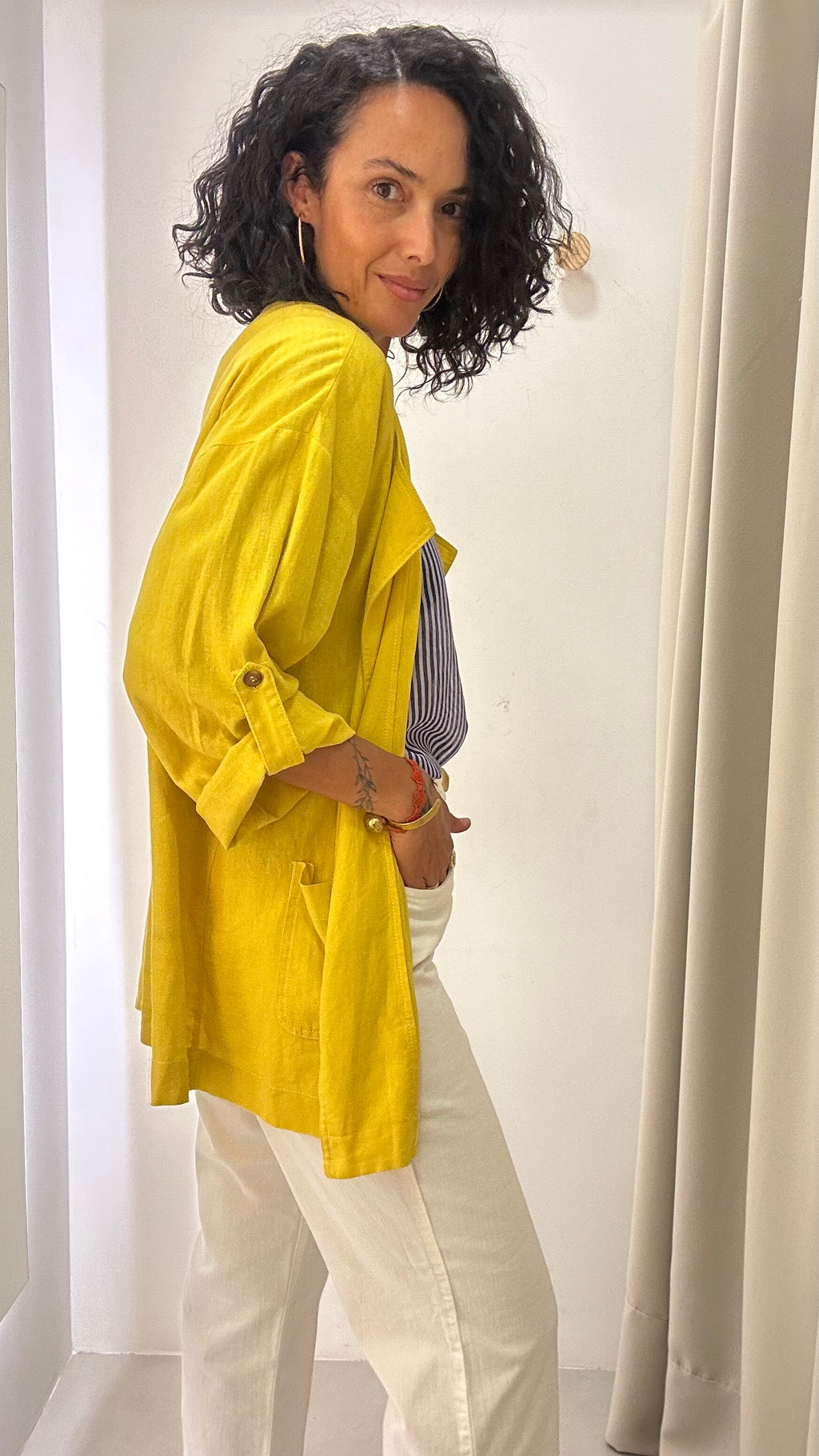 Blazer Amarelo Linho