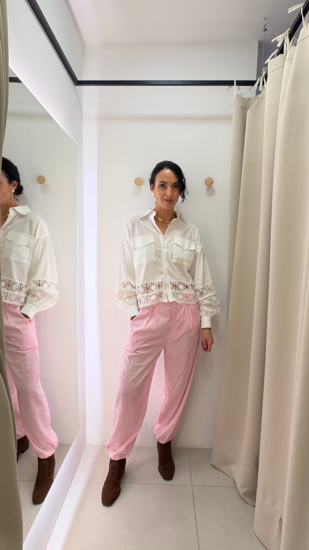 Calça Rosa Nati Vozza