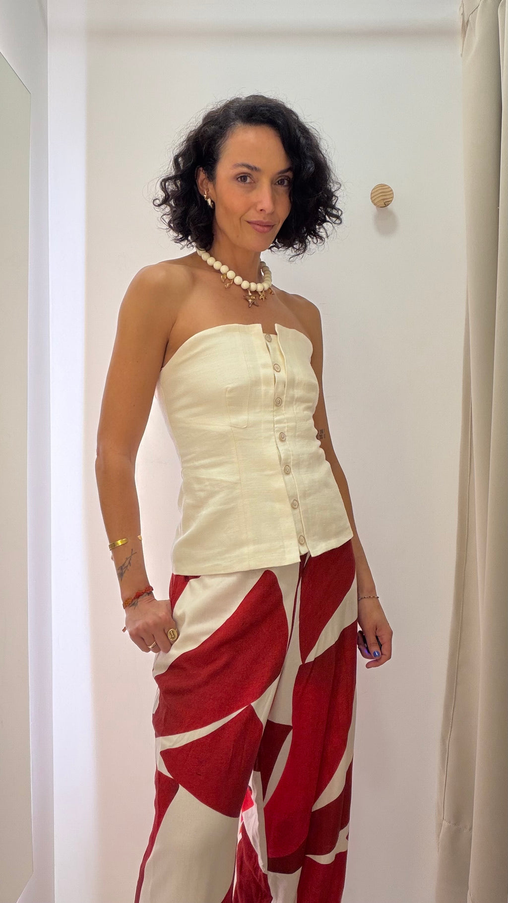 Corset Tomara que Caia Off White Essenciale