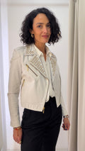 Jaqueta de Couro Branca Colcci