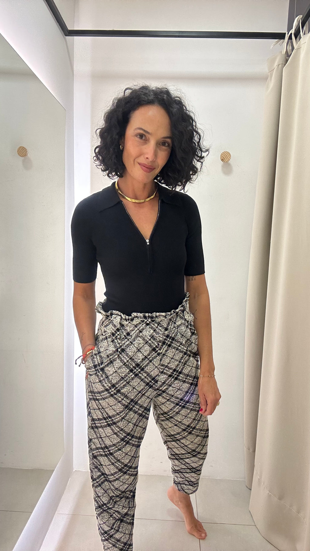 Calça Estampa Xadrez Iorane