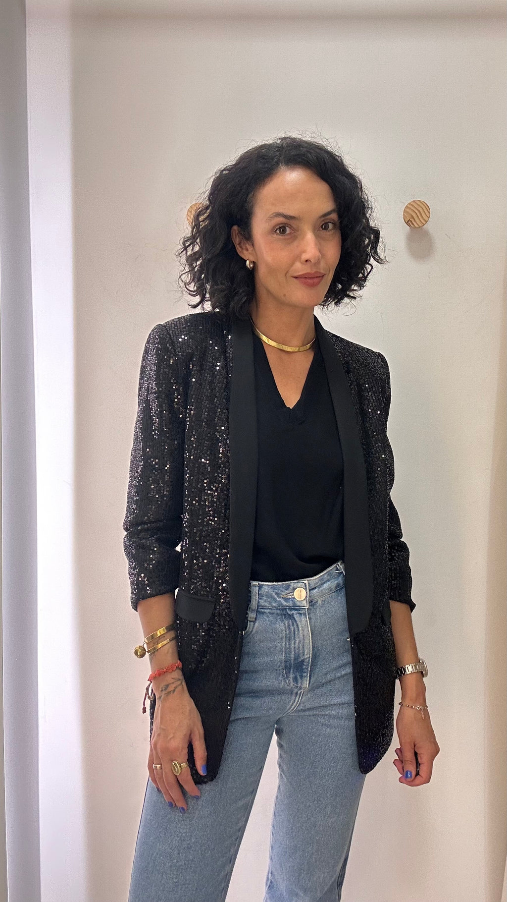 Blazer Preto em Paetês