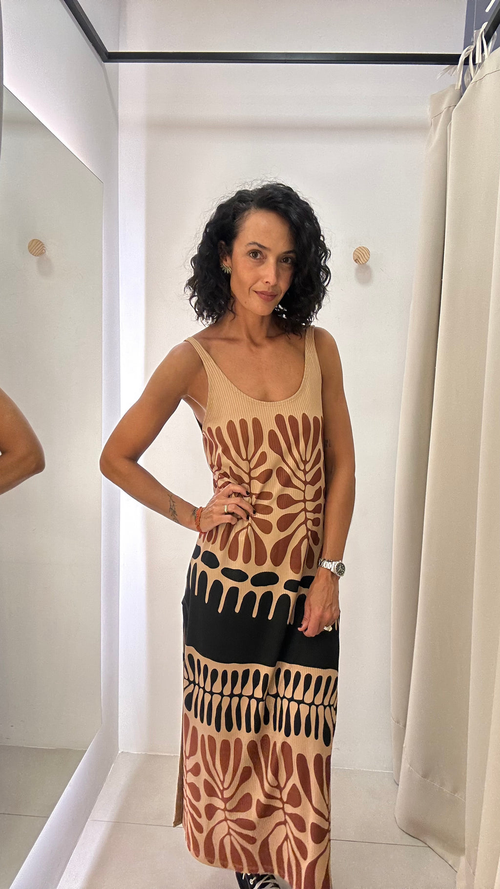 Vestido Floral em Malha