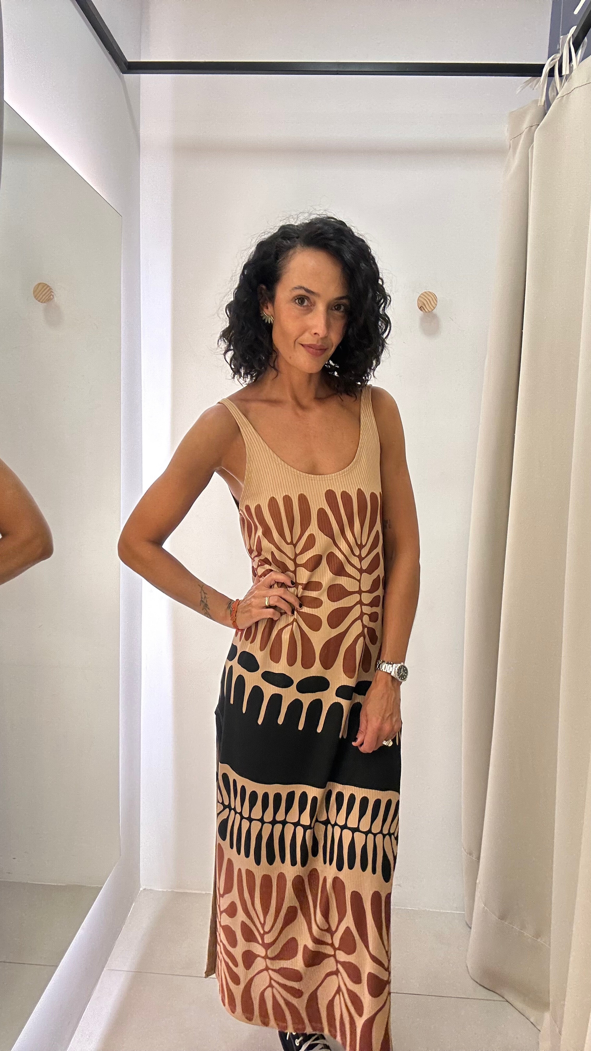 Vestido Floral em Malha