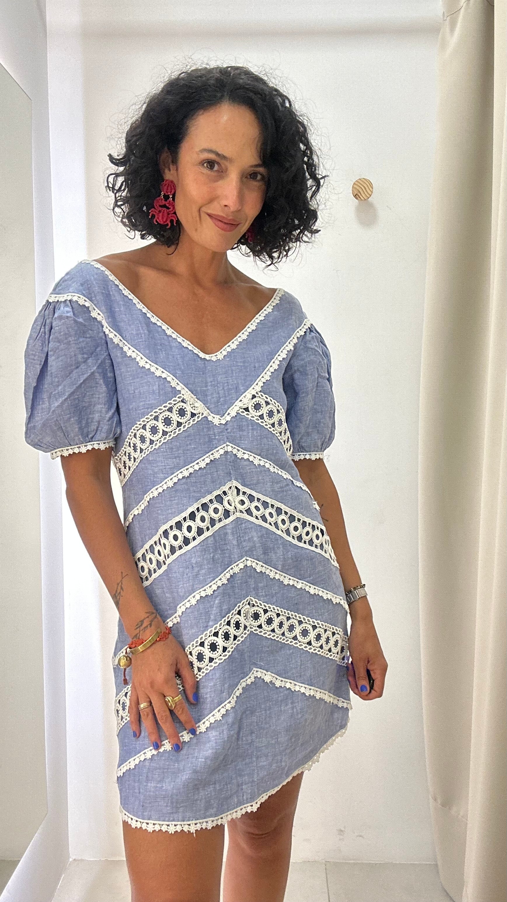 Vestido linho misto Essenciale