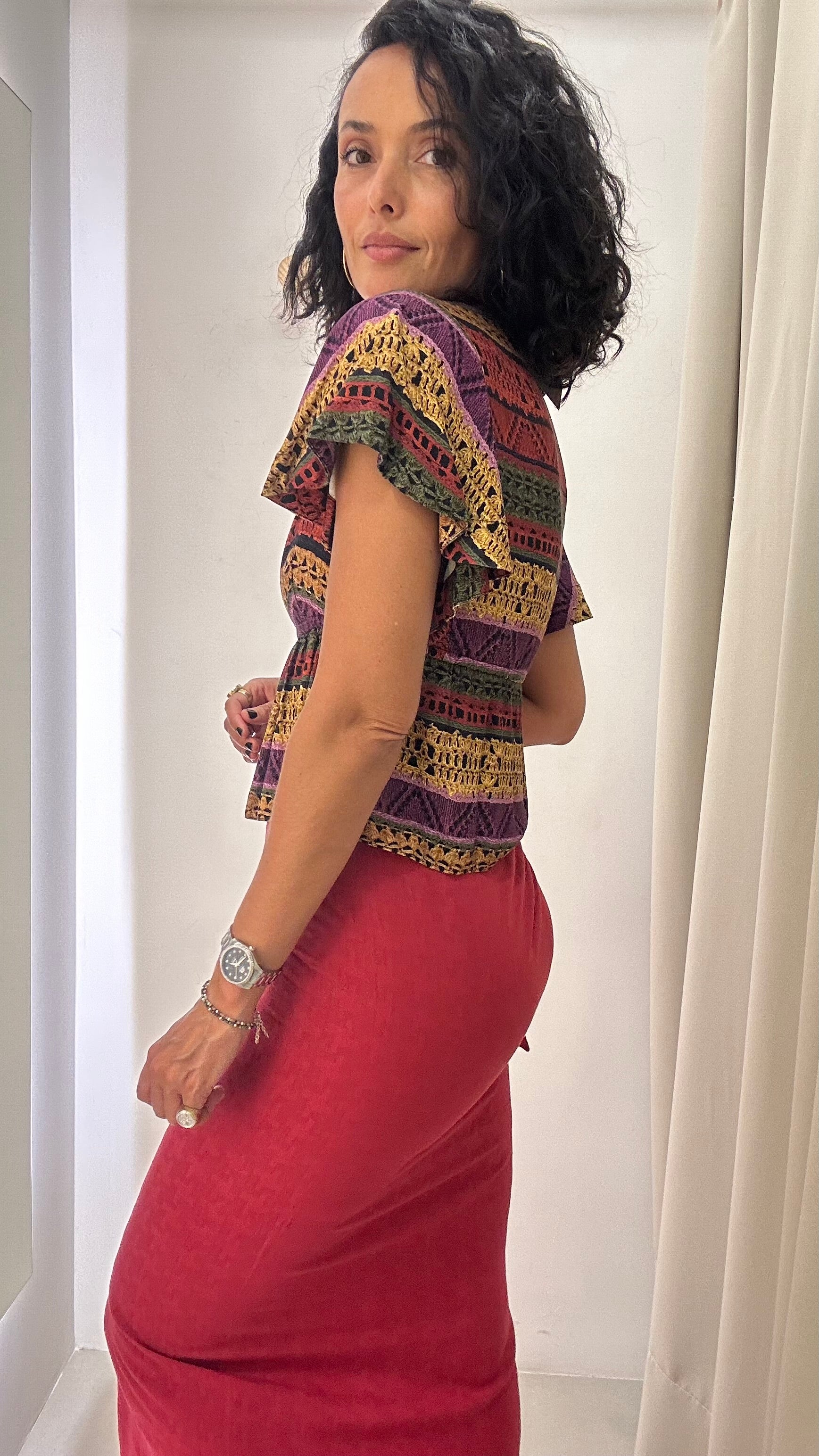 Blusa Estampa Crochê