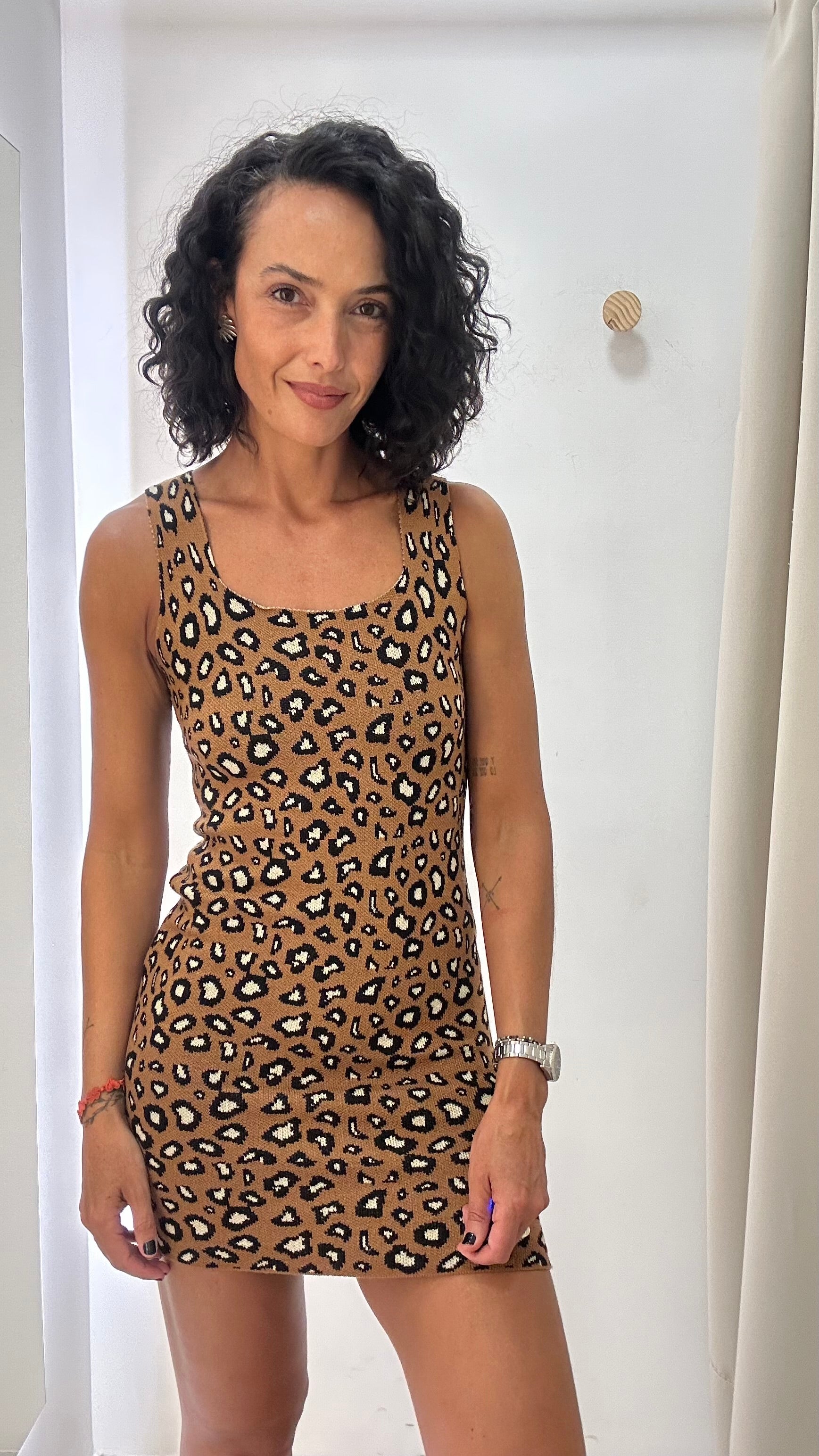 Vestido Animal Print em Malha
