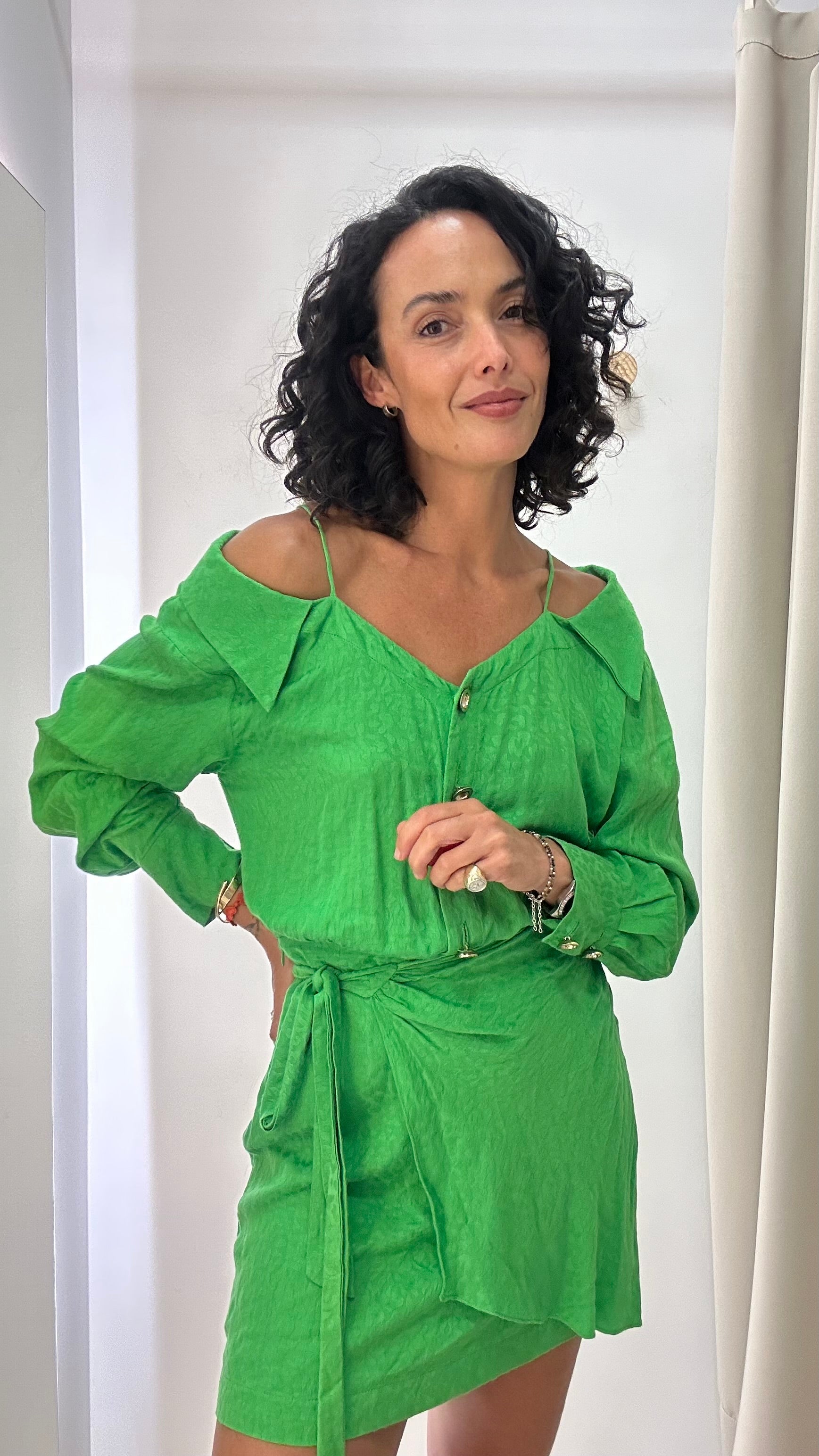 Vestido Animal Print Verde