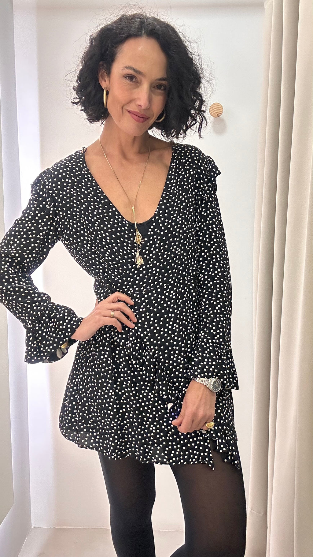 Vestido Poá Zara