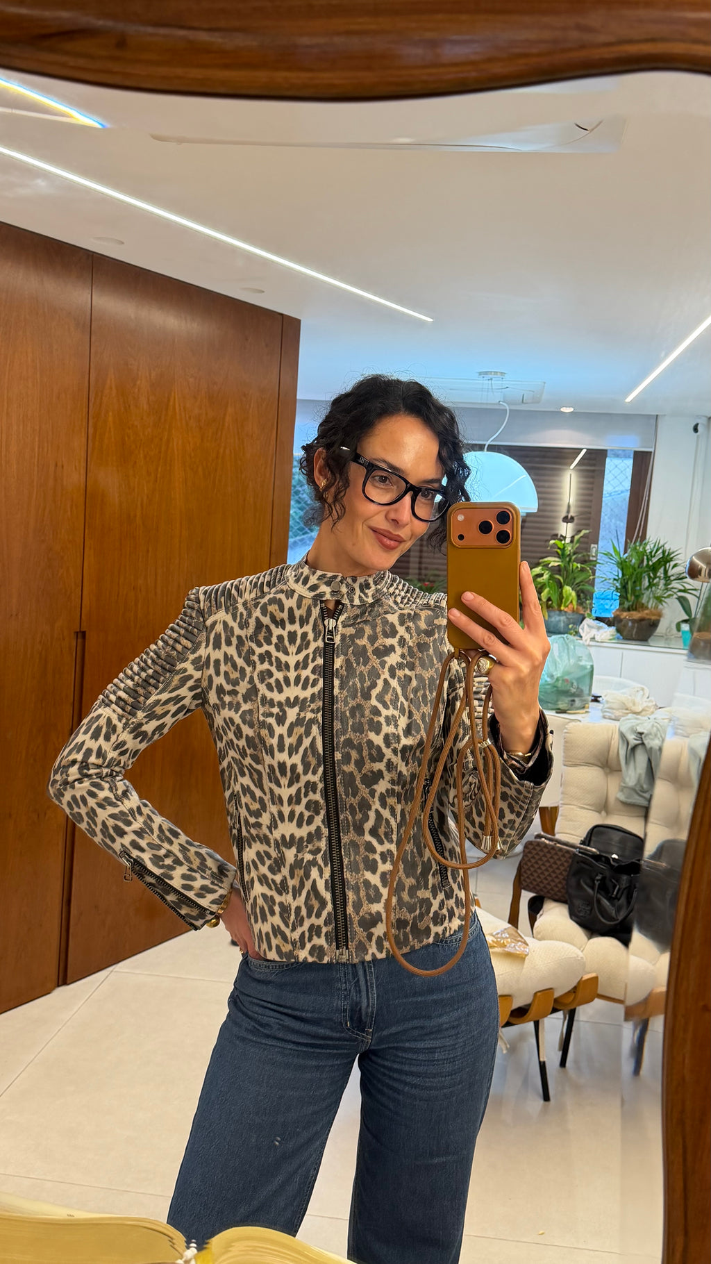 Jaqueta em couro Bo.Bô