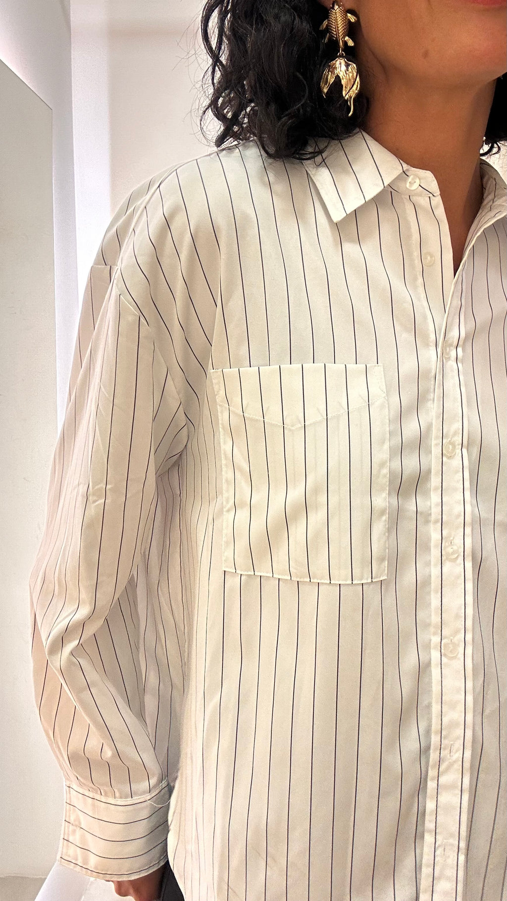 Camisa Branca Listrada