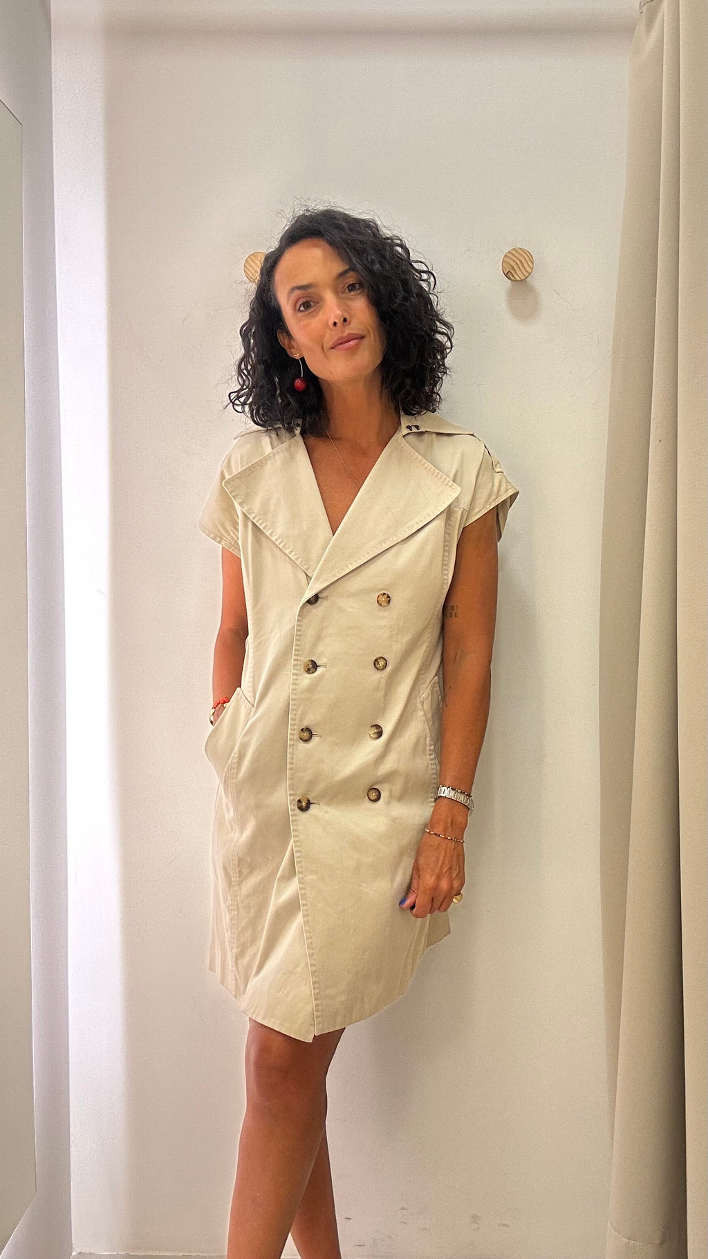 Vestido Alfaiataria Bege