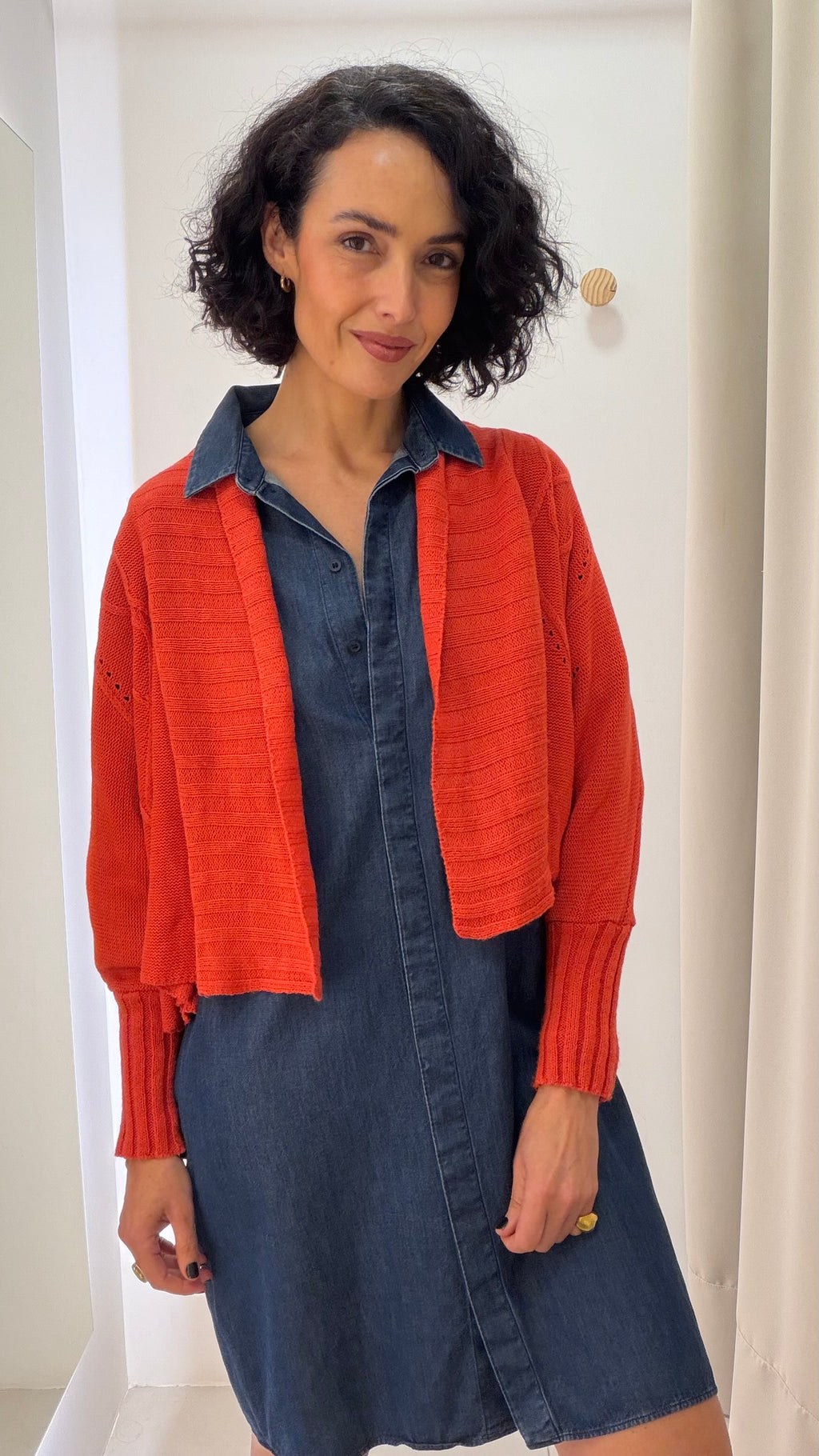 Cardigan terracota Espaço fashion