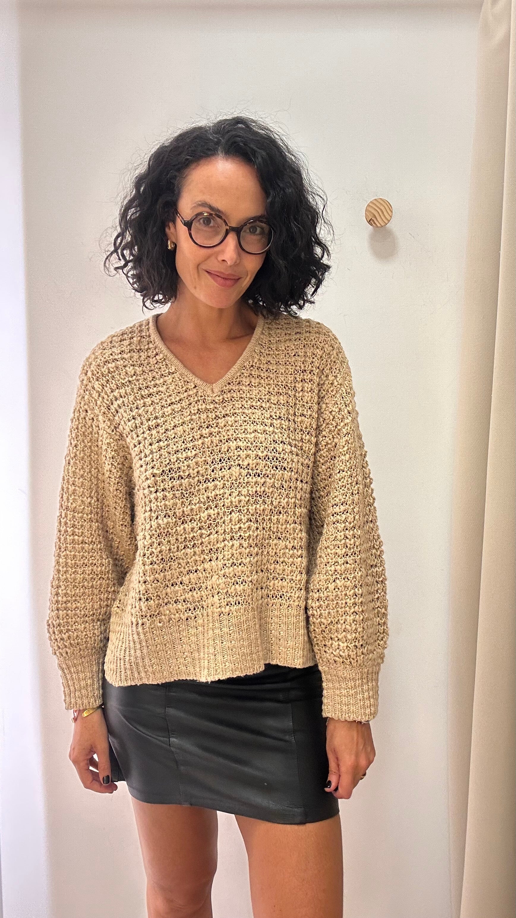 Tricot Shoulder Bege