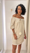 Vestido algodão listrado
