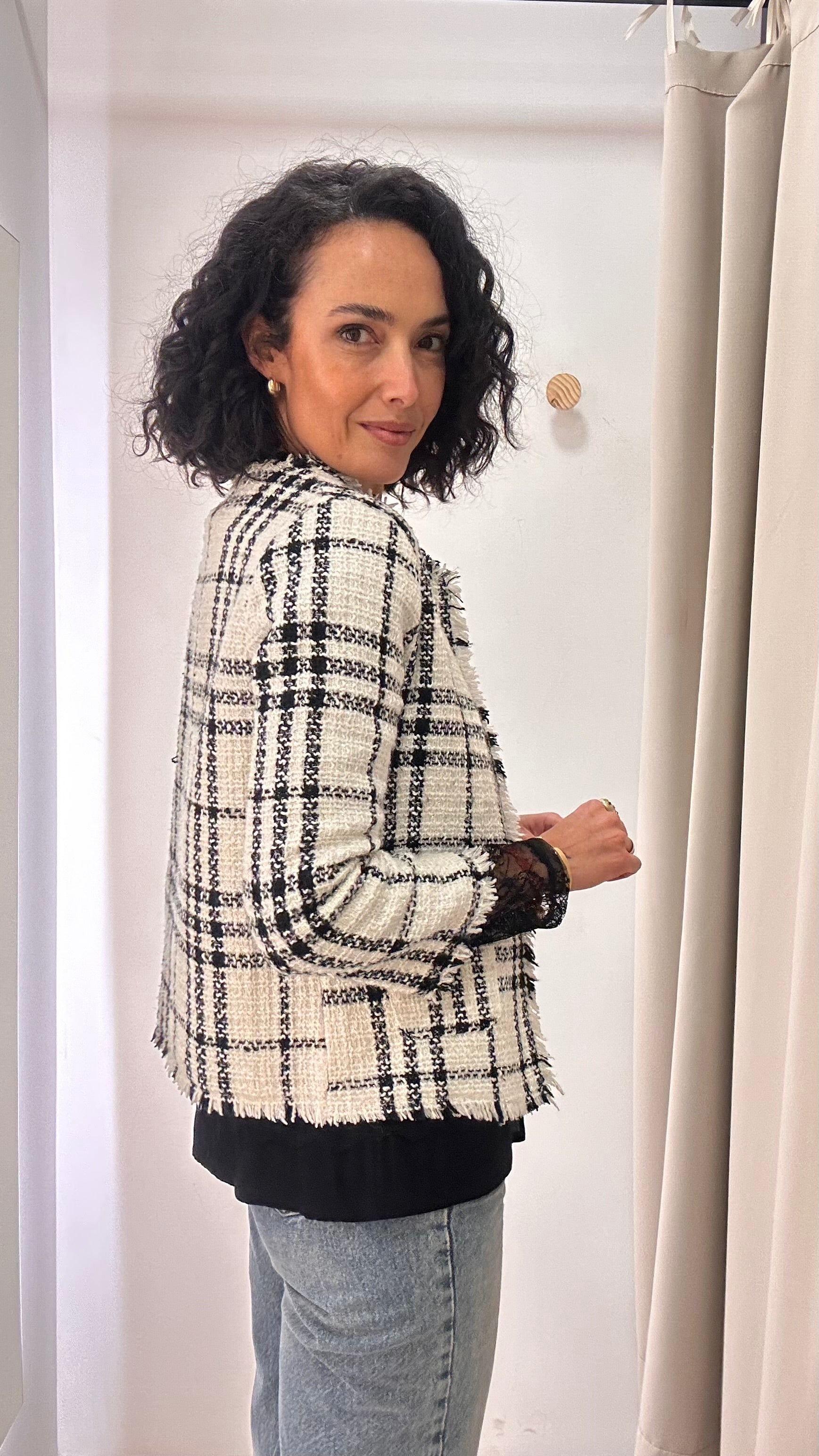 Casaco Tweed Xadrez