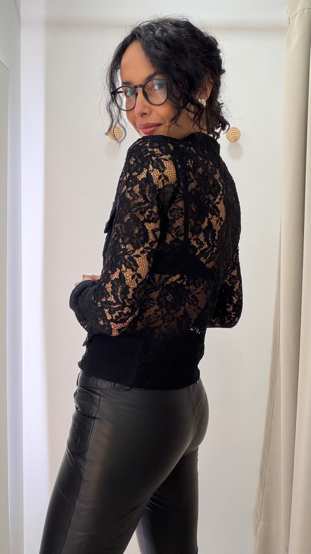 Calça de Couro Preta Bria