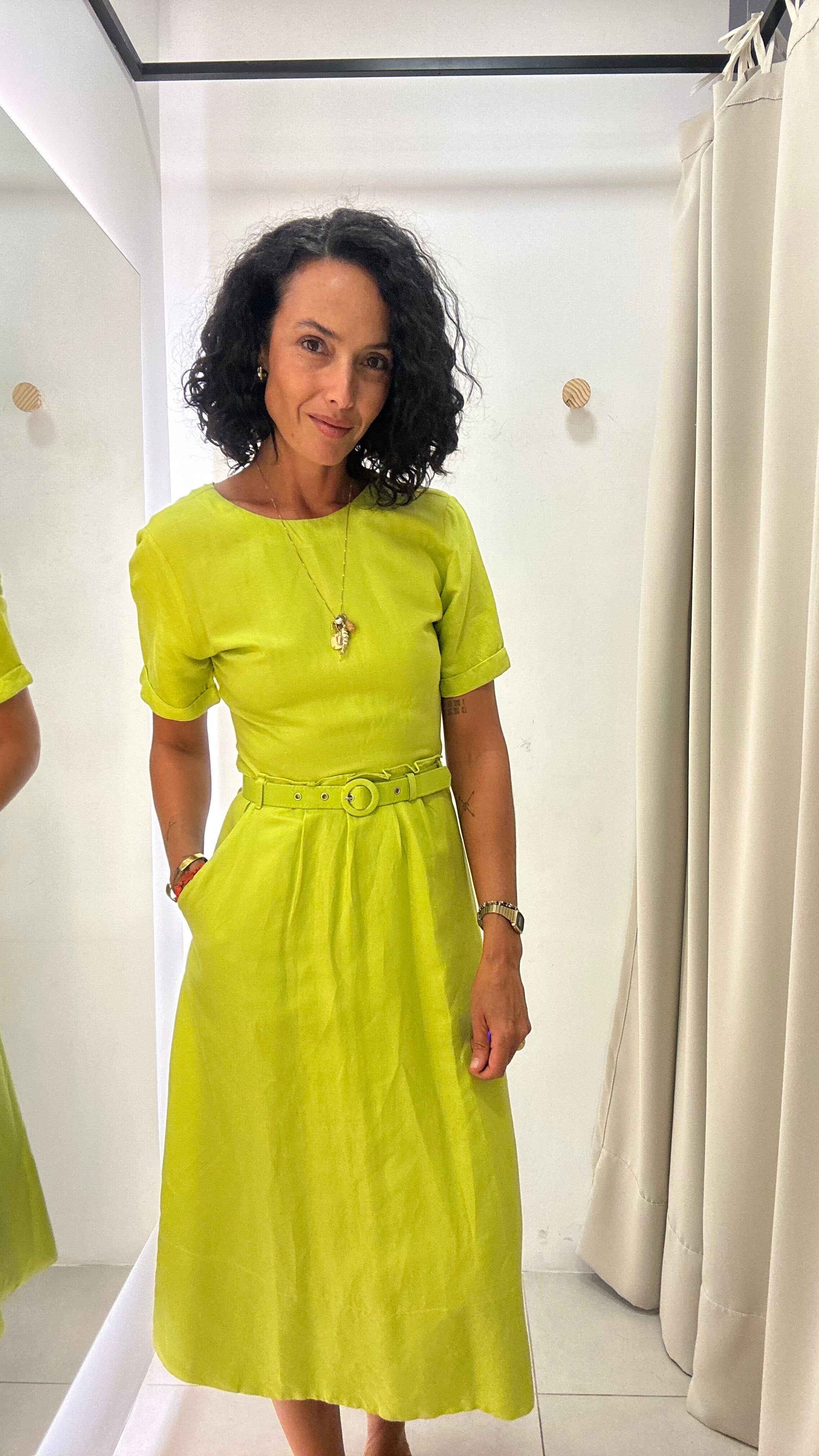 Vestido Cheroy linho misto