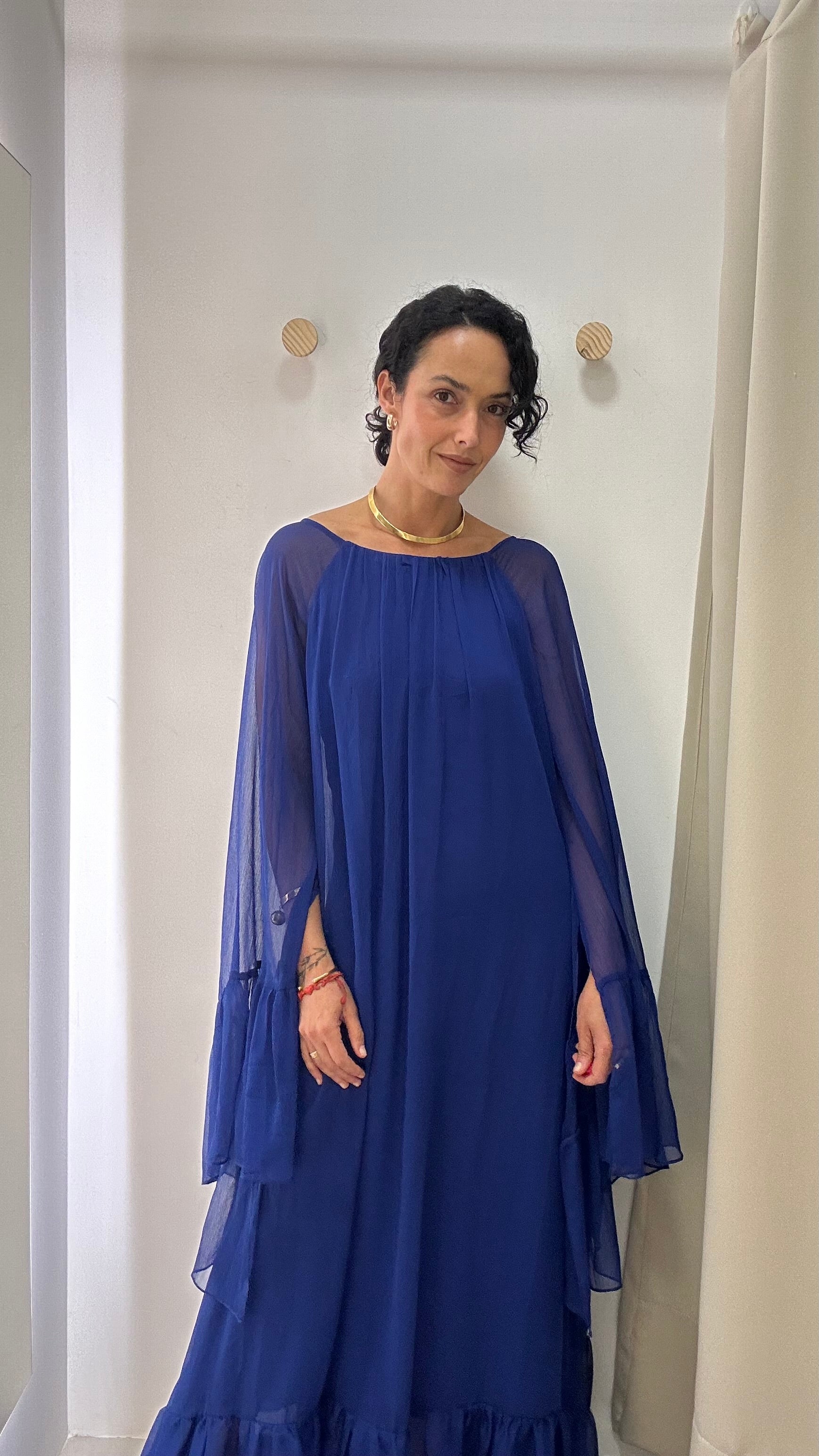 Vestido de Festa Azul Royal Longo