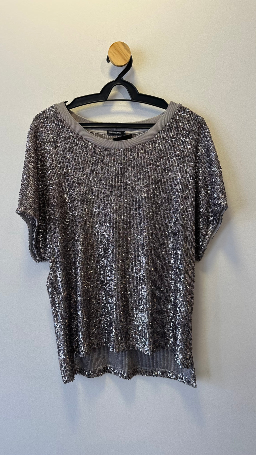 Blusa Paetê le lis blanc